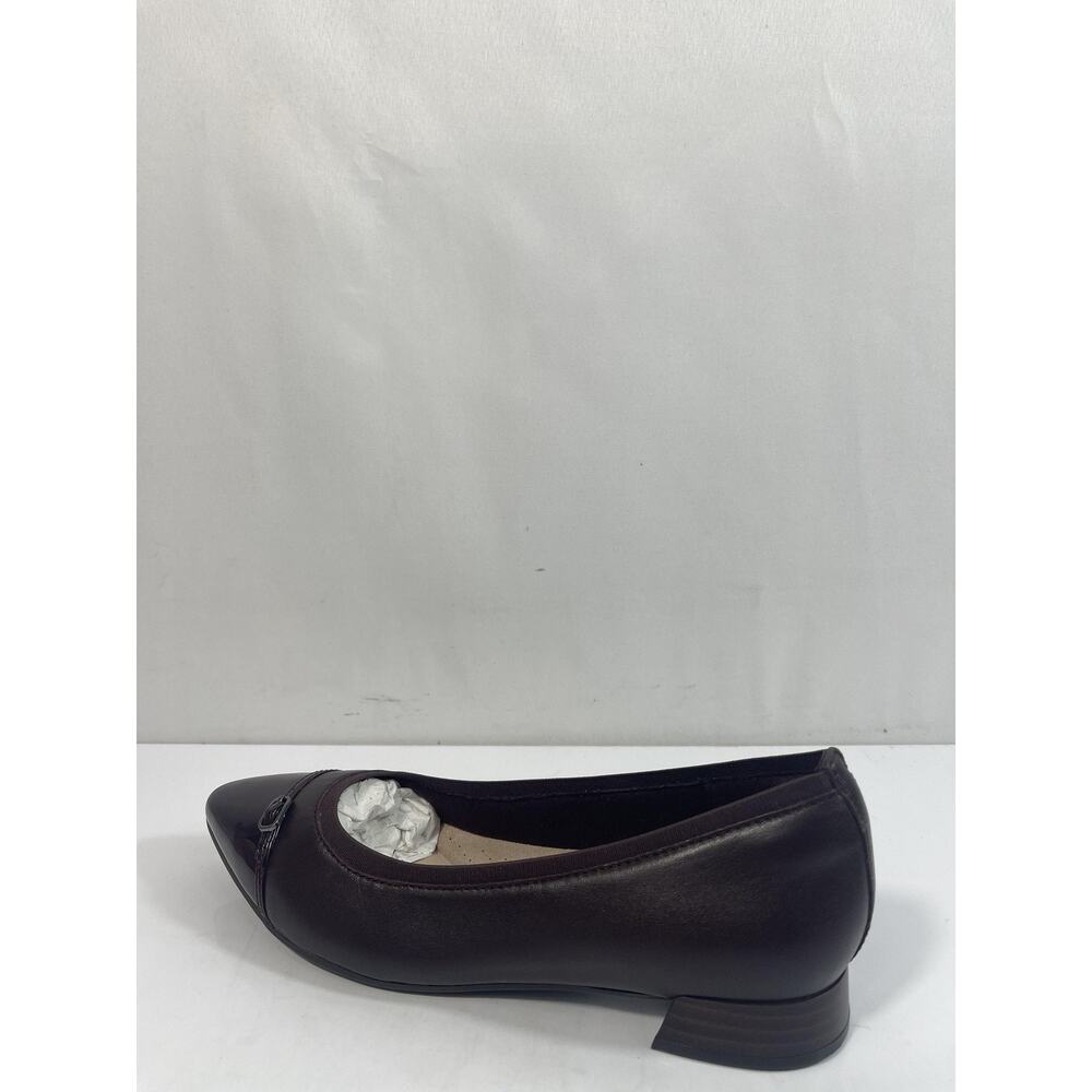 Clarks Natalyn Dusk Shoes Womens Size 6.5 Red Leather Flats Comfort New Box